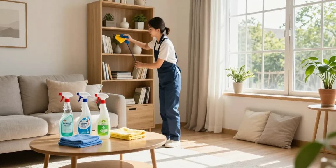 Home cleaning service in action, showcasing reinigungsfirmen bern's commitment to a clean and inviting space.