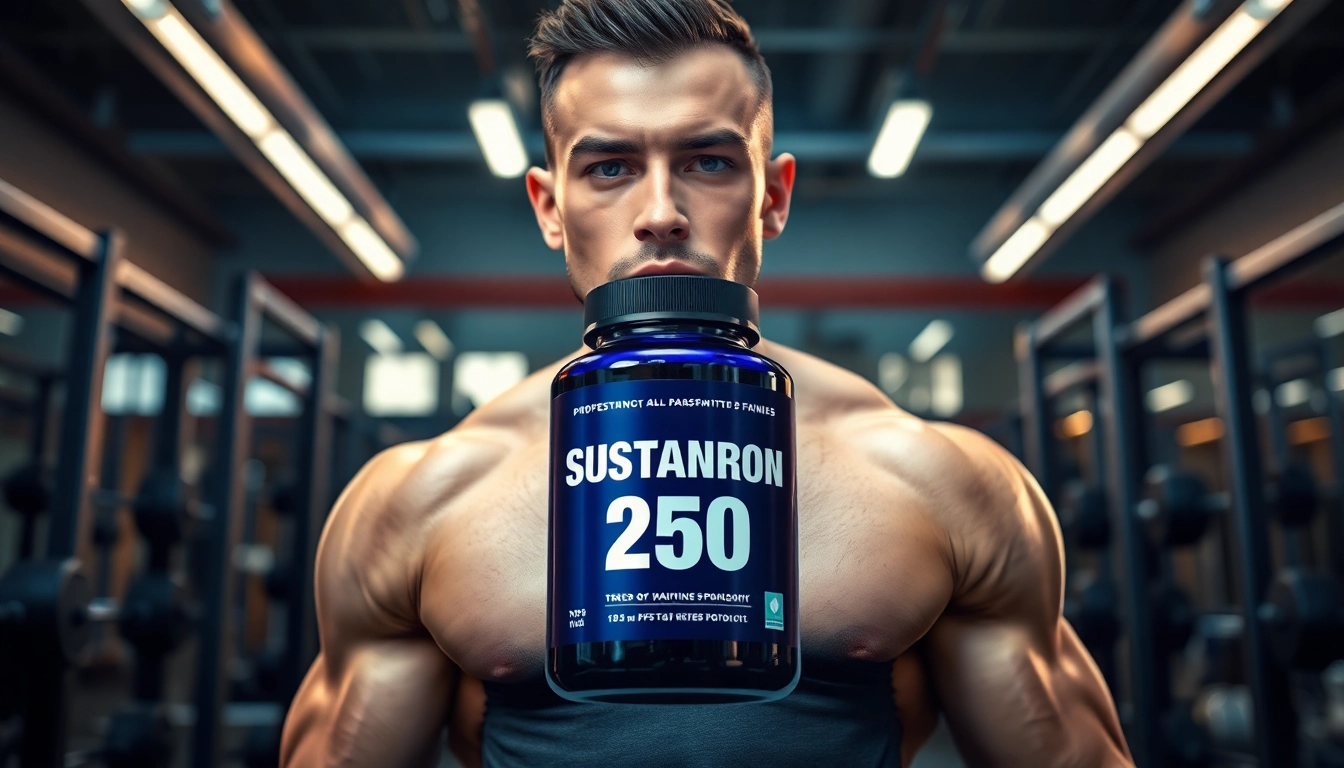 Sustanon 250 kaufen zeigt die Vitalität und Kraft eines Fitness-Enthusiasten im Training.