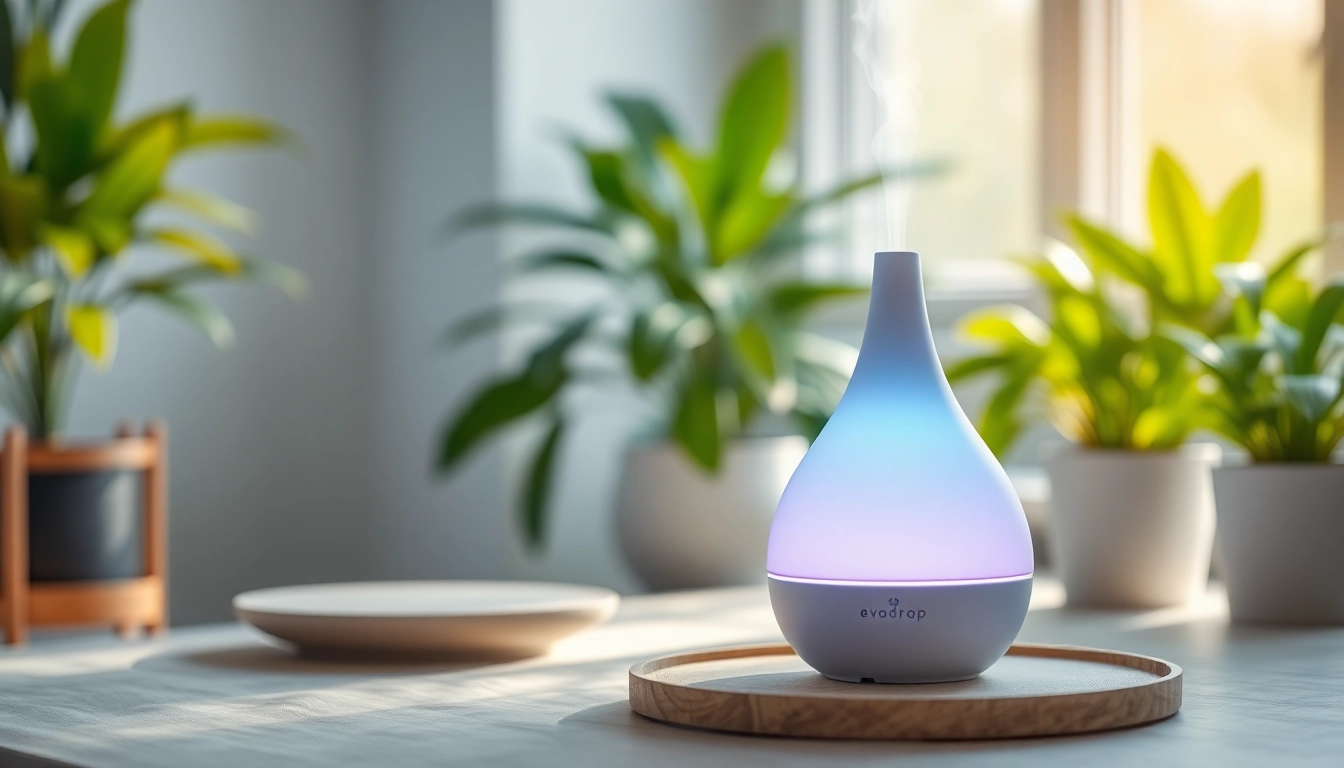 Erfahre mehr über evodrop Erfahrung mit entspannendem Aroma-Diffusor in einer ruhigen Umgebung.