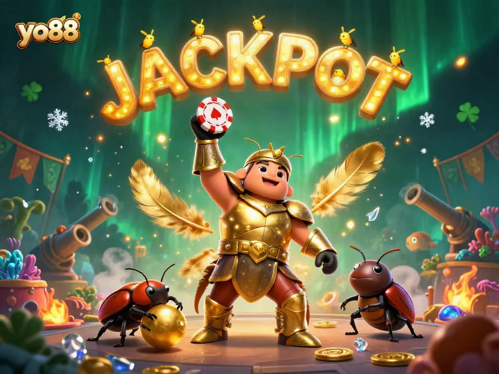 Experience the thrill of yo88 with a victorious beetle and an underwater treasure hunt.
