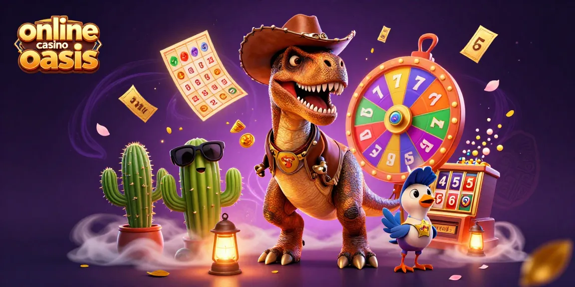 Experience the excitement of online casino ohne oasis with vibrant slot reels and dynamic characters.