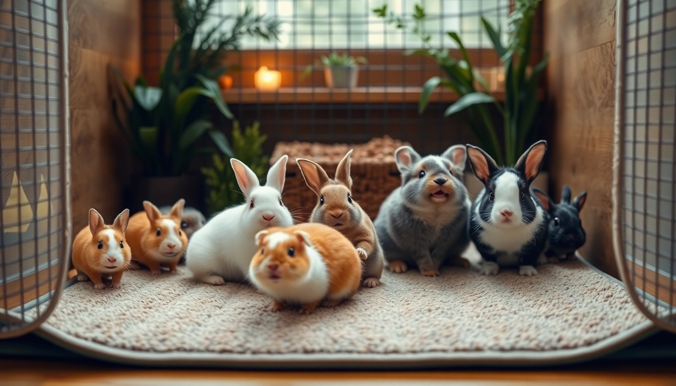 Nagermatte providing a comfortable environment for small pets like rabbits and guinea pigs.